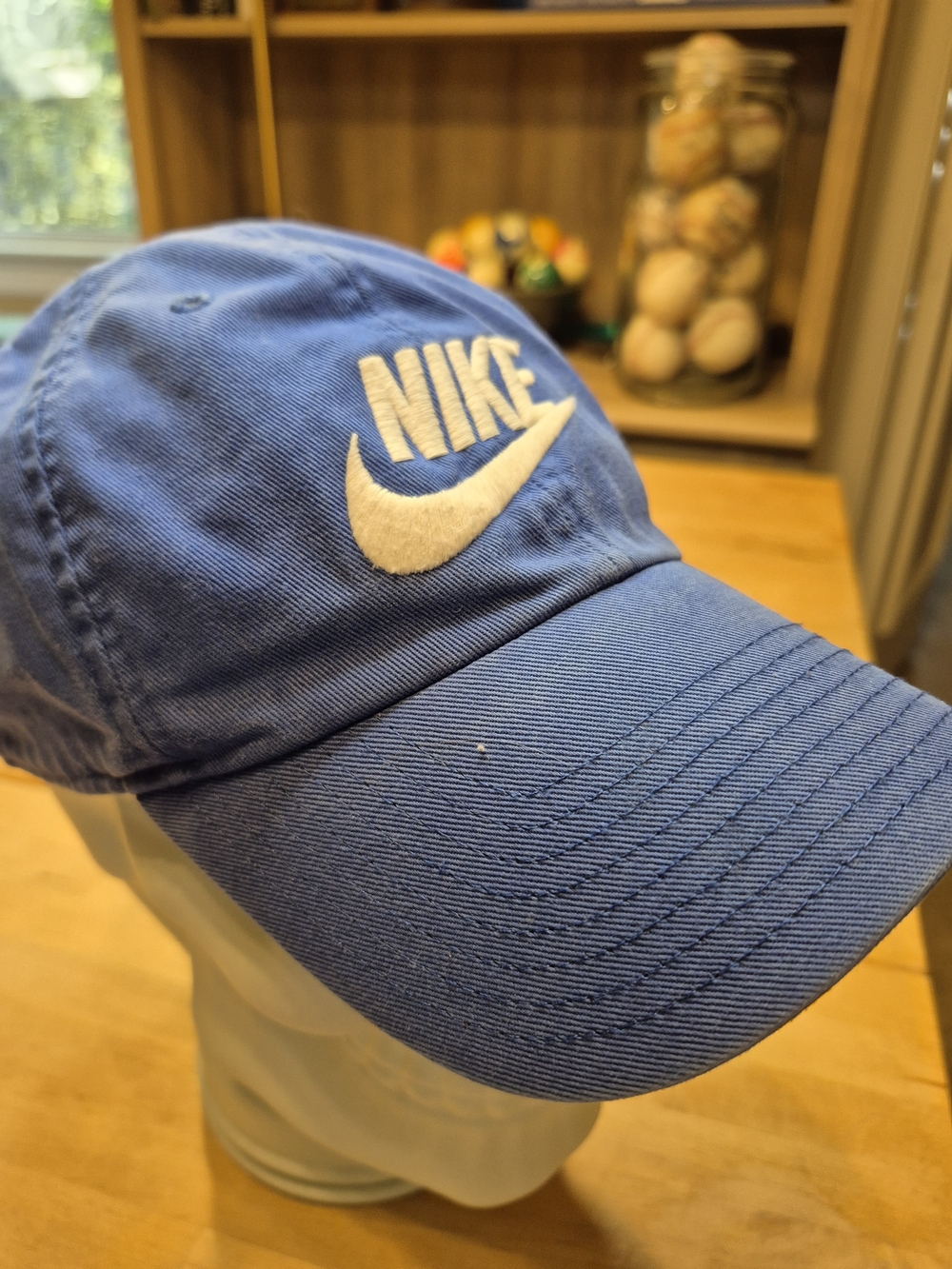 Nike Men's Blue Classic Swoosh Cotton Cap